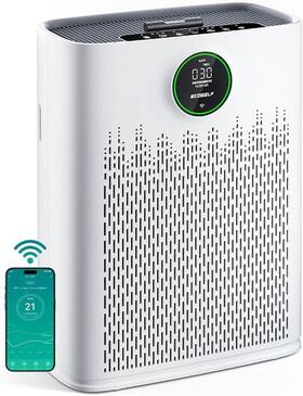 Ecoself 313047133137 Smart Air Purifier For Home Large Rooms With Wifi Control Covers Up To