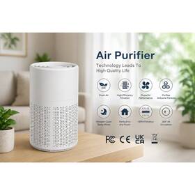 Ej-jhq01 Enjie Home Appliance Factory White Desktop Air Purifier Usb Powered Compact Hepa Filter Portable