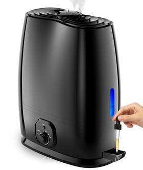 Everlasting Comfort 810062780532 6l Humidifiers For Bedroom Quiet 50hr Runtime Black