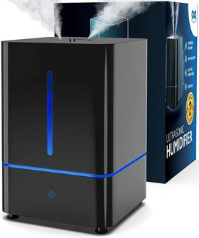 Everlasting Comfort 850004566329 Humidifiers For Bedroom 4l Quiet Cool Mist Black