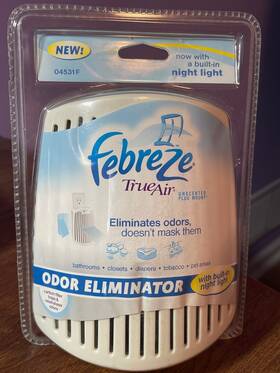 04531f Febreze True Air Odor Eliminator Cleaner With Night Light Unscented - Sealed