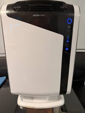 Am300na Fellowes Aeramax 300 Console Air Purifier Hepa Auto Mode White/black