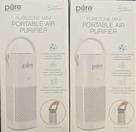 Filter 817387024648 2 Units Purezone Mini Portable Air Purifier Pepersap-rt True Hepa Pack