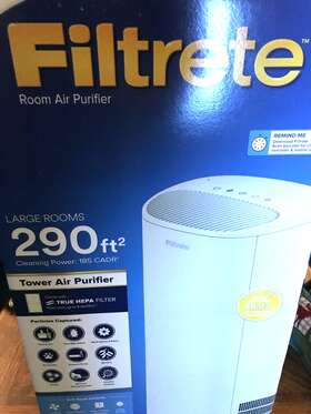 Fap-t02wa-g1 Filtrete Air Purifier Tower 290 Sq. Ft. True Hepa Filter White 4 Fan Speeds New