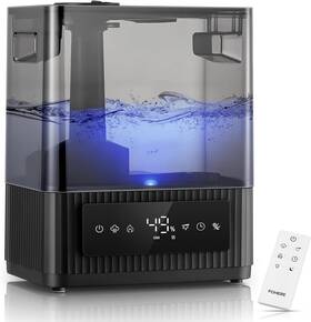 Hu-500 Fohere 6l Warm And Cool Mist Humidifiers For Bedroom 60h Quiet Black