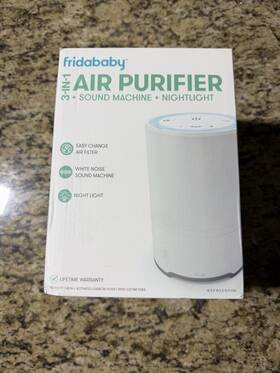 Fri3in1 Fridababy 3-in-1 Air Purifier Sound Machine Night Light Hepa Carbon White