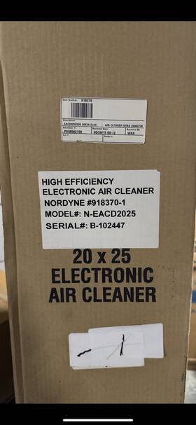 N-eacd2025 Generalaire 918370-1 New Old Stock Nordyne Air Cleaner Eac