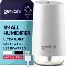 Geniani 860003205167 Portable Cool Mist Humidifiers For Bedroom And Office - 0.25l White
