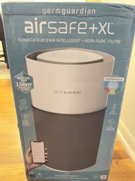 Germguardian Ac5900w Airsafe Xl Tower Purifier True Hepa Carbon Wi-fi Touch