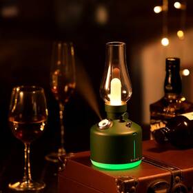 Dl145268-xx1 Gjb Humidifier With Light Aromatherapy Essential Oil Diffuser Emerald Green