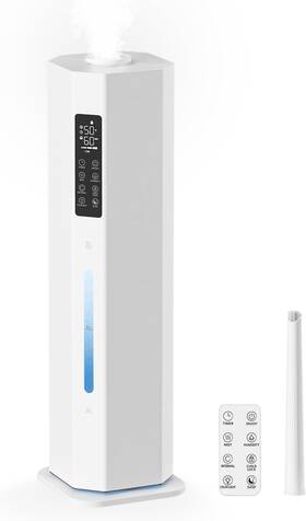 Hq-js2316 Gloryair Humidifiers For Bedroom - 2.38gal/9l Top Fill Cool Mist White