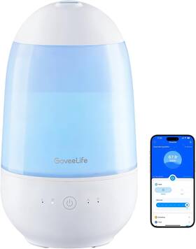 H7147 Goveelife Smart Mini Humidifier For Baby Nursery Top Fill Cool Mist White