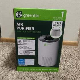 91680-grn-1 Greenlite H13 Air Purifier True Hepa Carbon Filter Touch Portable White