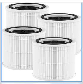 H&o 810701038758 3-in-1 True Hepa Carbon Filter Replacement For Puroair Air Purifier 240 4 Pk