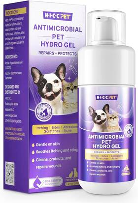 Az-shcsp05m015-241127-1 Hicc Pet Dog Wound Care Hydro Gel Heals Wounds Hot Spot 3.4 Ounces Purple
