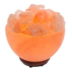 Himilayan Salt Lamp Natural 7inch Fire Bowl Electric Pink Crystal Rock Light And Bulb