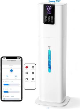 H786 Hiswelle 8l Smart Humidifiers For Bedroom Large Room 2.1gal Cool Mist Top Fill White