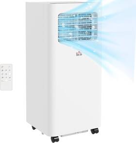 823-051v80wt Homcom 8000 Btu Portable Air Conditioner For Rooms Up To 345 Sq. Ft. 3-in-1 Ac