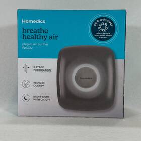 Ap-p23-cq Homedics Plug In Air Purifier Night Light Gray Plastic Uv-c Technology P23cq