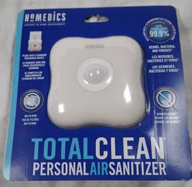 App20 Homedics Total Clean Personal Air Sanitizer Reduces Odors Germs Bacteria New