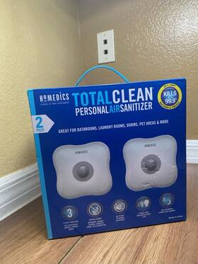 Homedics Pacils3 Totalclean Plug-in Uv-c Air Sanitizer 2 Pack White Motion Sensor