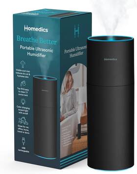 Uhe-cmp15-bk Homedics Portable Humidifier - Small Air Humidifiers For Bedroom Black