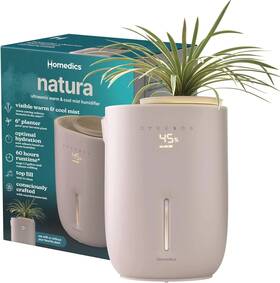 Uhe-pl125 Homedics Natura Ultrasonic Warm And Cool Mist Humidifier 1.3-gal Taupe