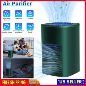 Hg9080316wh Homegalz Air Purifiers For Children Bedroom Pets Allergies Hepa Vehicle Smoke Odor-green