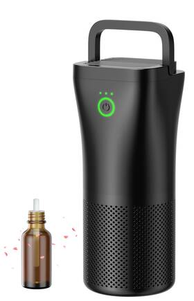 Homintell 607040154528 Portable Car Air Purifier - Mini Purifiers For Smokers Black