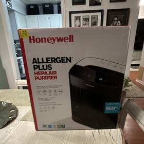 Honeywell 100134-vnn-1 Allergen Plus Air Purifier Certified Hepa 190 Sq. Ft. Black