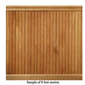 House Of Fara 313028962947 8 L Inch Ft. Red Oak Tongue And Groove Wainscot Paneling Kit Solid