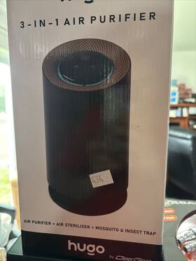 Cgh-001 Hugo 3-in-1 Air Purifier 2 Speed Black Activated Carbon