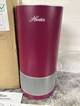 Hp400 Hunter Tower True Hepa Air Purifier Hepa/ecosilver Filter Merlot
