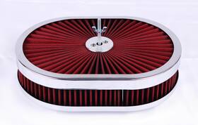 5331cr Jghyperx Oval 12 Inch X2 Air Cleaner Filter Assembly Kit Compatible With Gmc Chevy Ford Ch