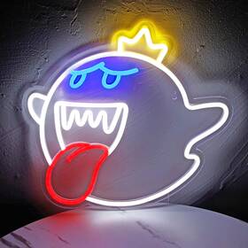 90158 Josebru Neon Sign King Boo The Ghost Face Led Light Mario Lamp Acrylic For Gam