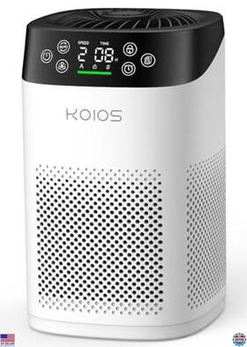 B0f4d5cg46 Koios Hepa Air Purifier For Large Rooms Filters Pet Hair Odors 1200 Ft Coverage