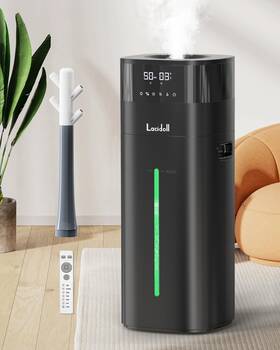 Lcd-mh-2301j-b-us Lacidoll Cool And Warm Mist Humidifier Large Room 5.3gal/20l Humidifiers For Black