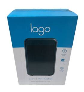 Lago Lapkj350gs1blk 3-in-1 Air Purifier Black True Hepa 3 Stage Filter Brand New