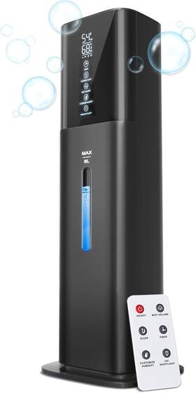 H785 Letme Humidifiers For Bedroom 2.11gal 8l Quiet Large Room Black