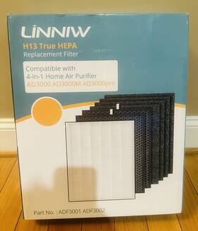 Ad3000pro Linniw 300pro H13 True Hepa Compatiable With 4-in-1 Home Air Purifier 1 2 4