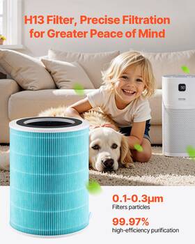 Livfitup 197988837947 3-in-1 Air Purifier Replacement Filter H13 With Pp Pre-filter