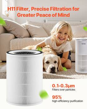 Livfitup 197988842057 2-in-1 Air Purifier Replacement Filter H11 With Pet Pre-filter
