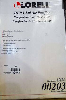 Llr-00204 Lorell Hepa 240 Air Purifier Brand New Clean Sleet Look