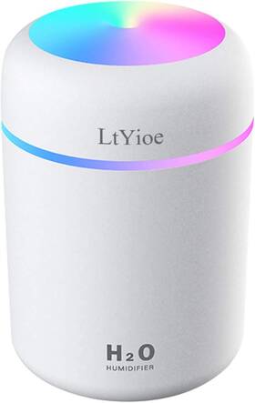 Ltyioe 783919263192 Colorful Cool Mini Humidifier Usb Personal Desktop For Car White