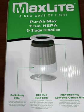 178-445sf Maxlite Ap215sf1 Purairmax Hepa Air Purifier - 3 Stage Filtration