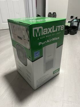 Maxlite Apf-h13 Purairmax Portable True Hepa Air Purifier Quiet 178 Sq Ft White/green