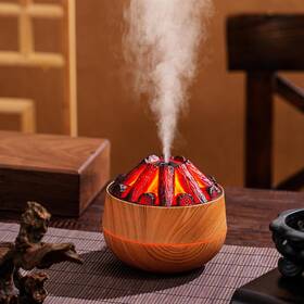 Sx-e351 Mcourasoy Portable Mini Humidifier Colorful Cool Mist Usb Powered Perfect Lightwood