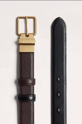 Me Em 063564091858 Reversible Belt Deep Merlot/black Nwt