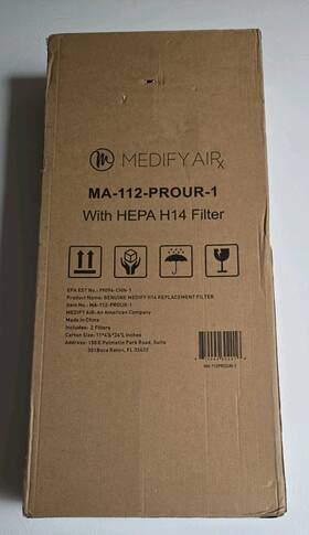 Ma-112-prour-1 Medify Air Ma 112 Prour 1 Hepa H14 Replacement Filters 2 Pack Genuine New