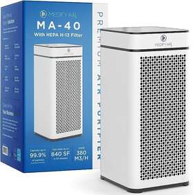 Ma-40-uv-w1 Medify Air Purifier True Hepa H14 Filter Uv Light 840 Sq Ft - White